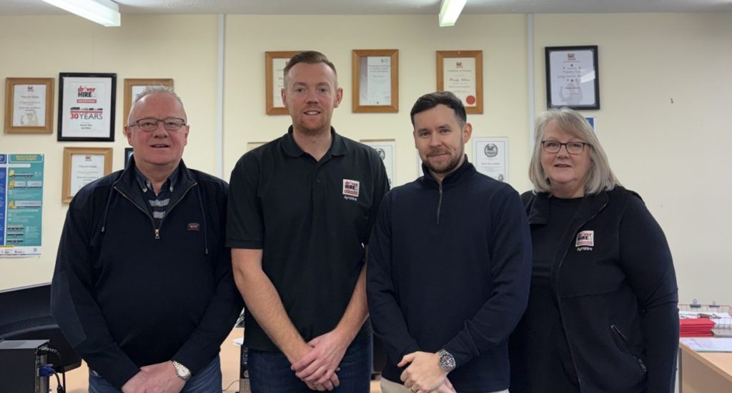 Driver Hire Stranraer team, left to right: Donald, Matthew, Mark and Wendy
